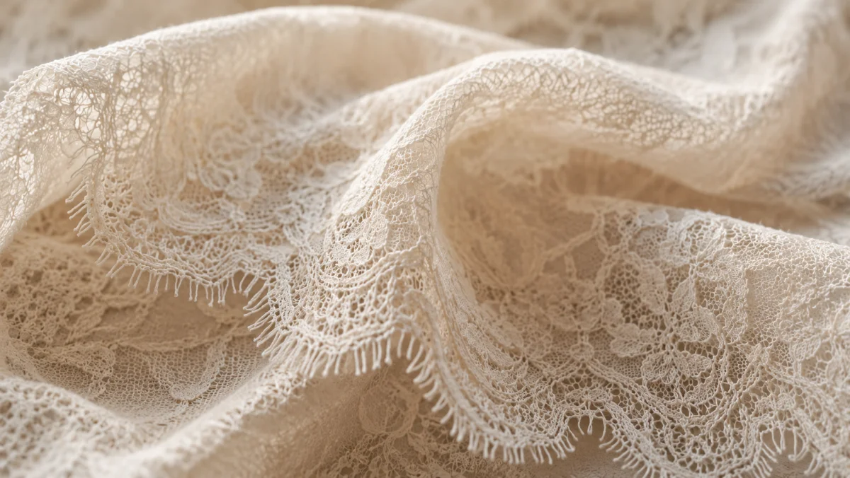 Ivory lace editorial texture